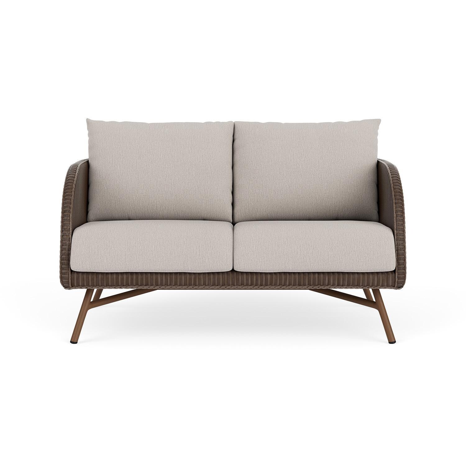 Lloyd Flanders Essence Loveseat W/Remy Cloud Fabric - Bark Finish thumbnail