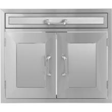 BBQGuys.com Kingston Panel Series 30-Inch Stainless Steel Double Door & Single Drawer Combo