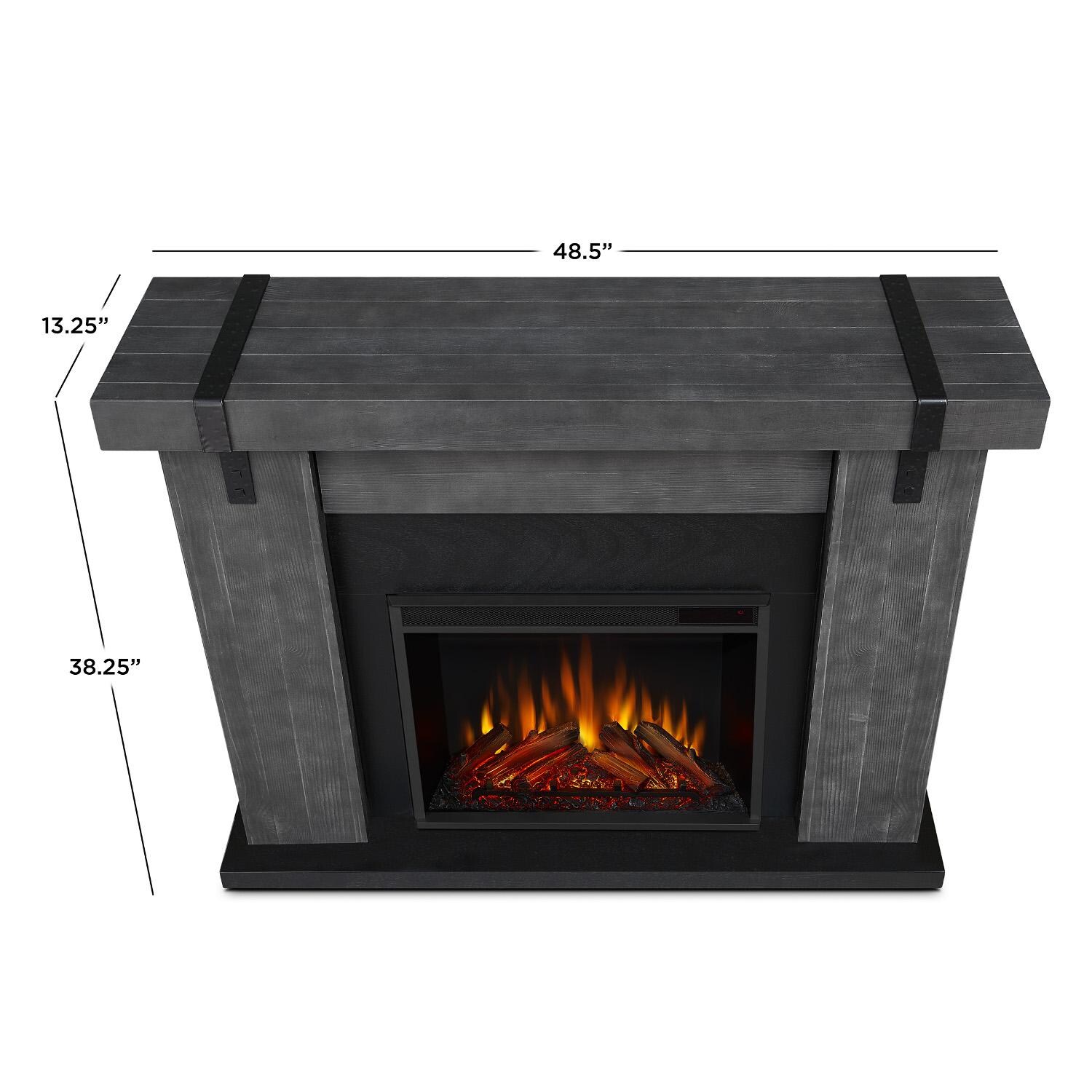 Real Flame - 9220E-GBW - Aspen 49-Inch Electric Fireplace With Mantel - Gray Barnwood - Overall Dimensions thumbnail