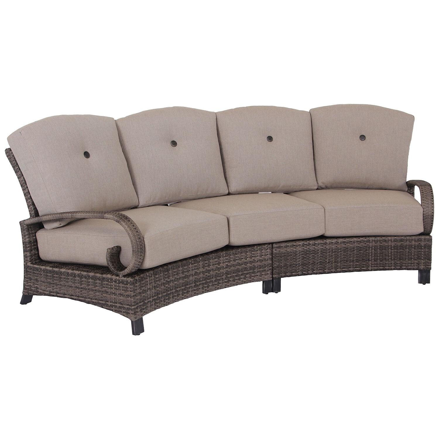 Lakeview LVD-HB-3SOF Hillview Bay Fully Woven Cushioned Aluminum Curved 3-Person Sofa thumbnail