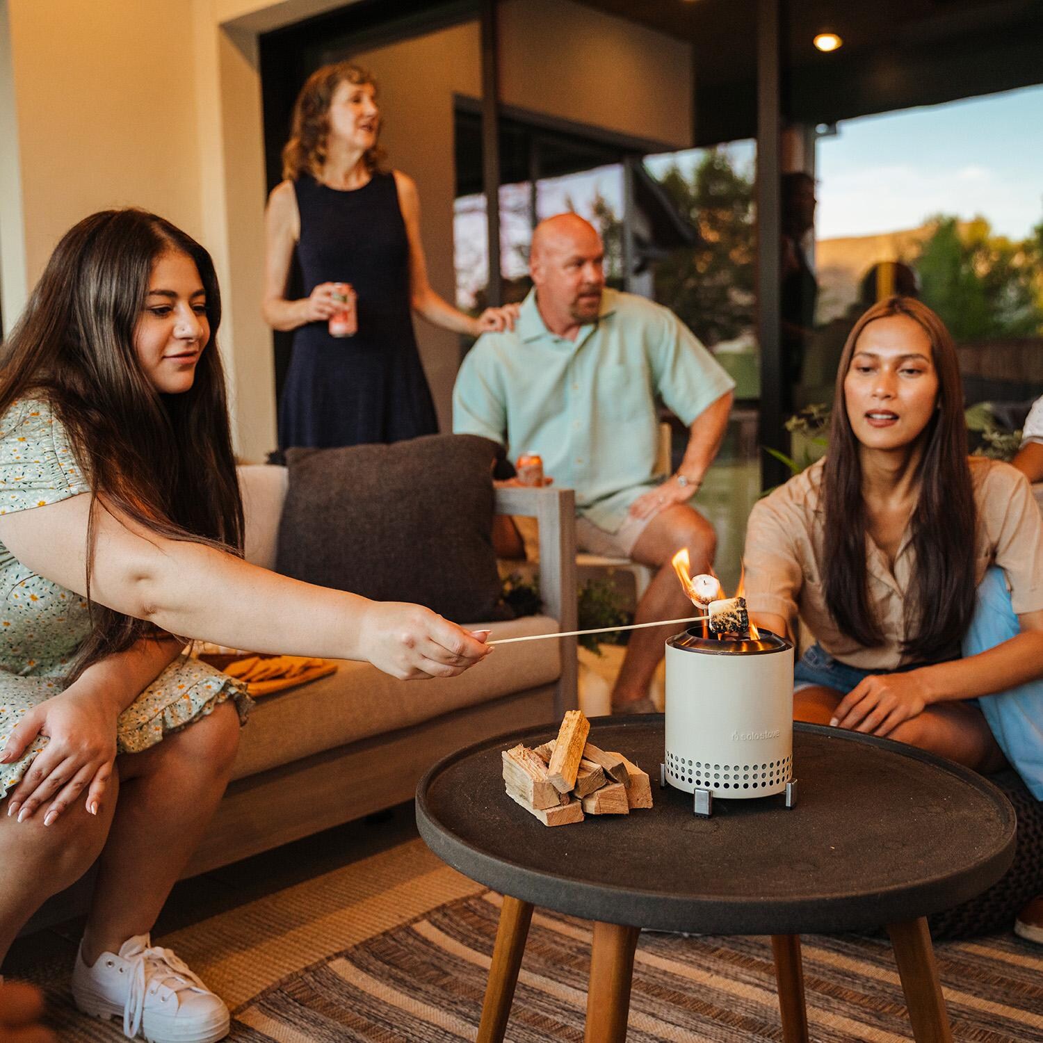 Solo Stove SSMESA-BONE Mesa Tabletop Fire Pit - Bone - Lifestyle thumbnail