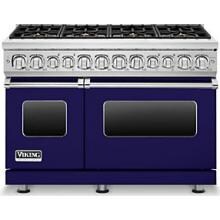 Viking Professional 7 Series 48-Inch 8 Burner Propane Gas Dual Fuel Range - Cobalt Blue - VDR7488BCBLP image