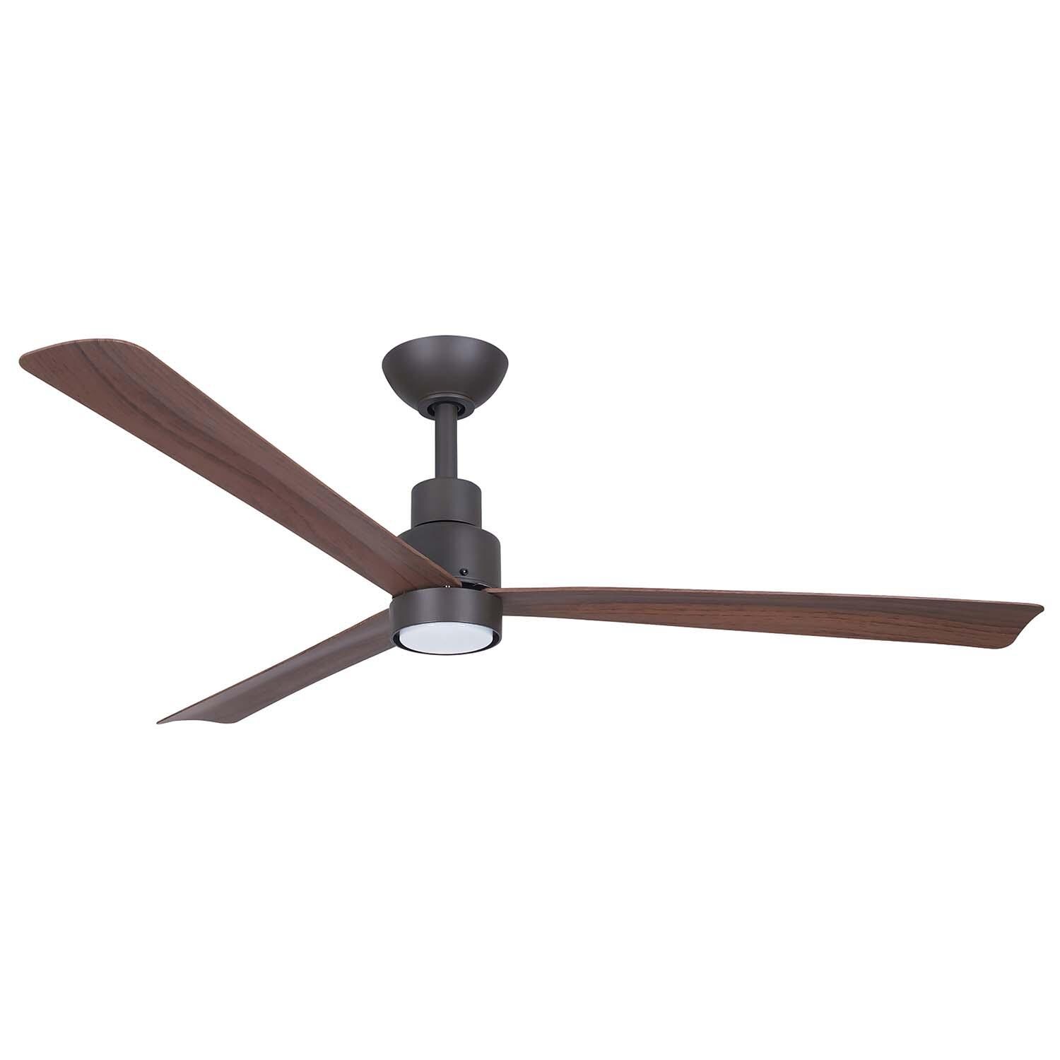 52-in F787L-ORB Simple Fan in Oil Rubbed Bronze w/ Medium Maple Blades by Minka-Aire - White Background thumbnail