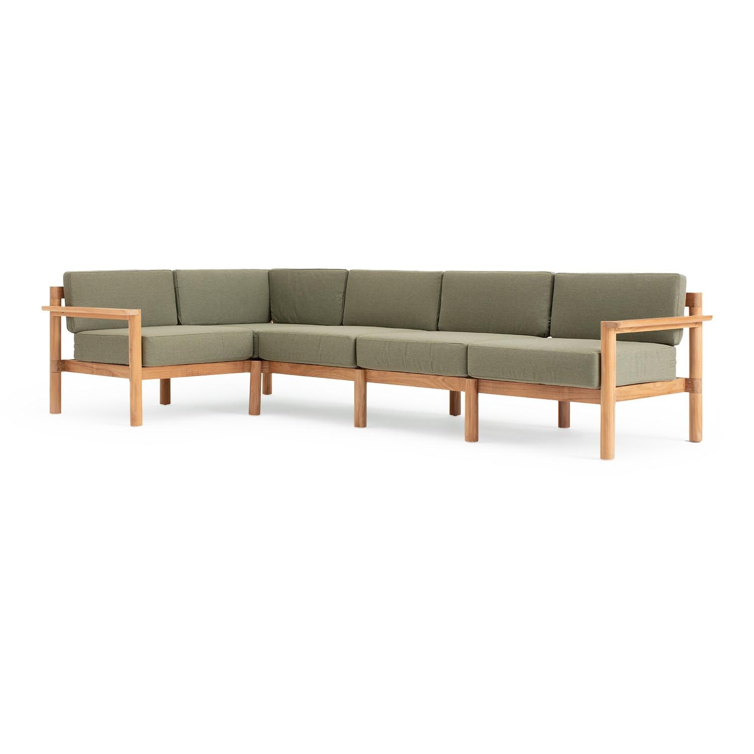 Neighbor HVN-SECT5-LE-2 5 Piece Sectional W/ Teak Arms thumbnail