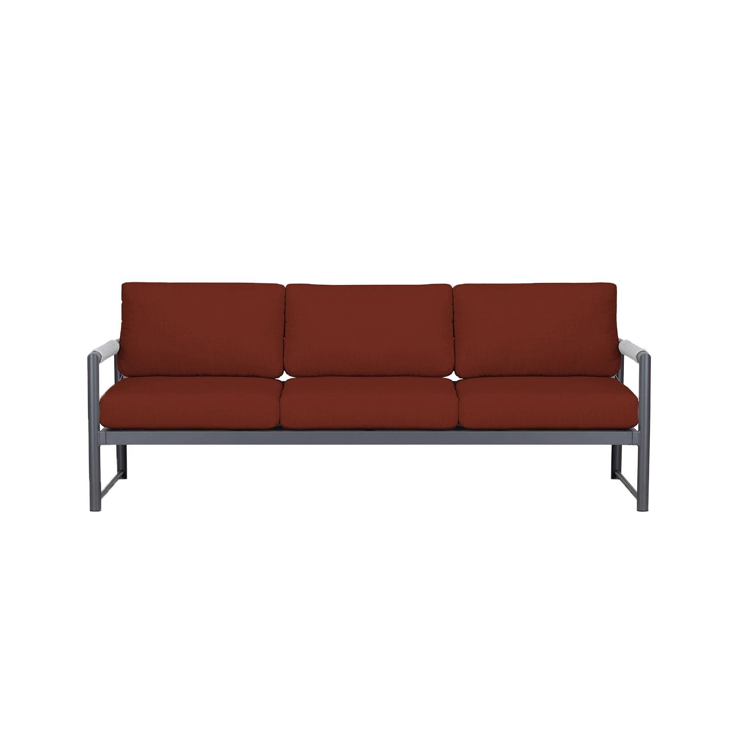 Lakeview AVEBAY-SL-PG-S-HN Avenue Bay Slate/Pebble Gray Sofa - Canvas Henna - Display - White Background thumbnail