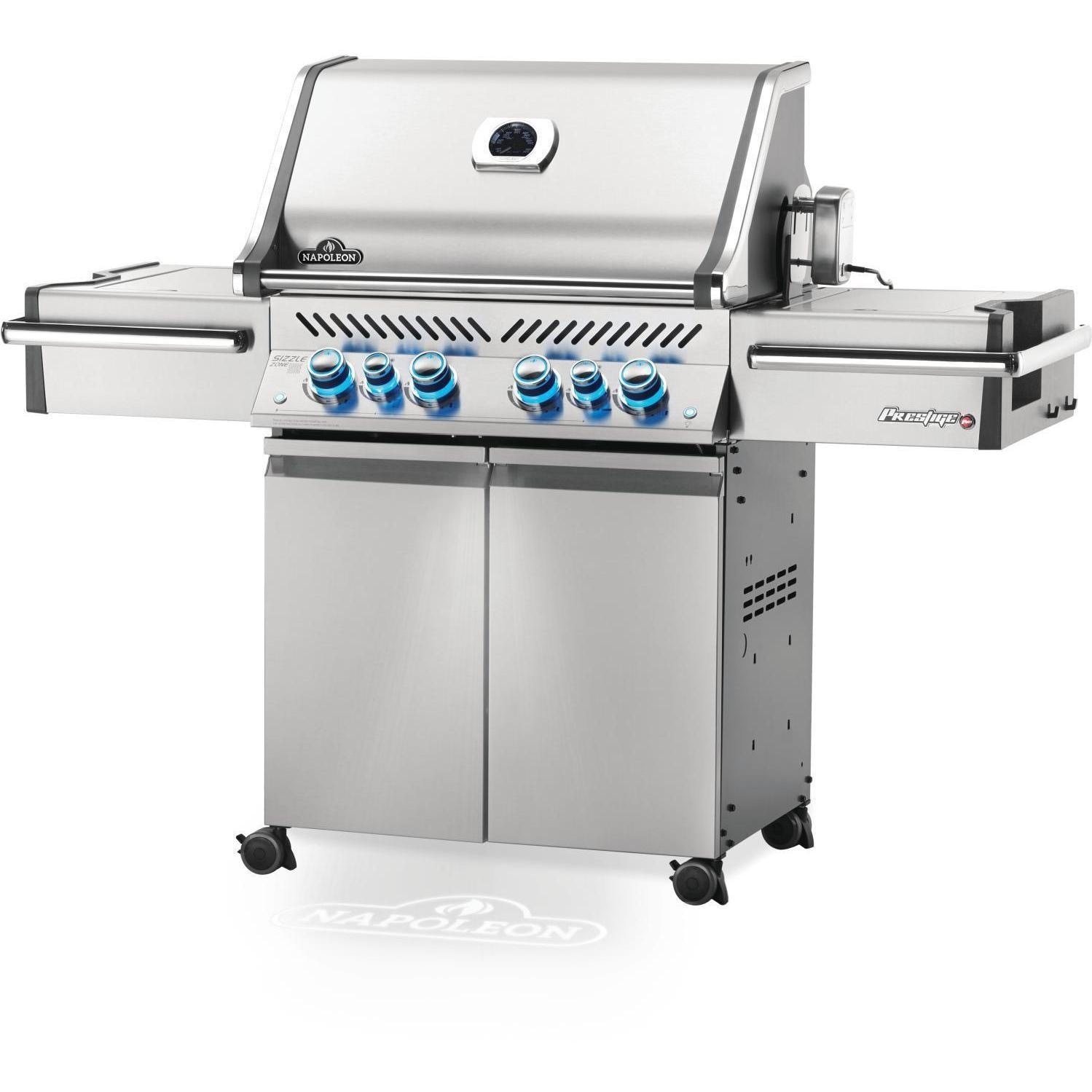 Napoleon Prestige PRO 500 Propane Grill with Infrared Rear Burner and Infrared Side Burners - PRO500RSIBPSS-3 (2019) - Angled View - White Background thumbnail