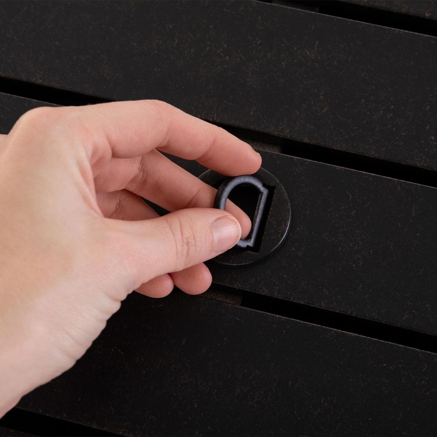 Haven Bay 35-Inch Propane Gas Fire Pit Table By Ultimate Patio - Antique Bronze - 61898 - Push Start - Detail thumbnail