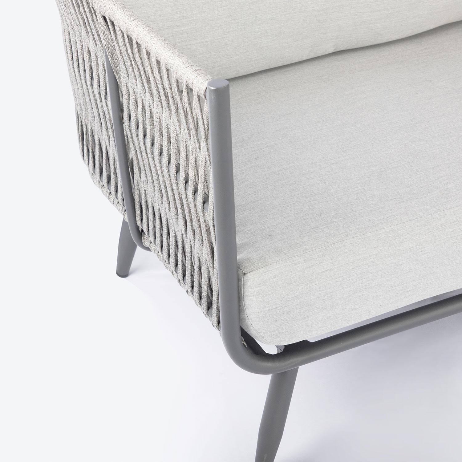 Elementi OS-2504T Milano Outdoor Aluminum Sofa w/ Sunbrella Cushions - Corner - Detail thumbnail