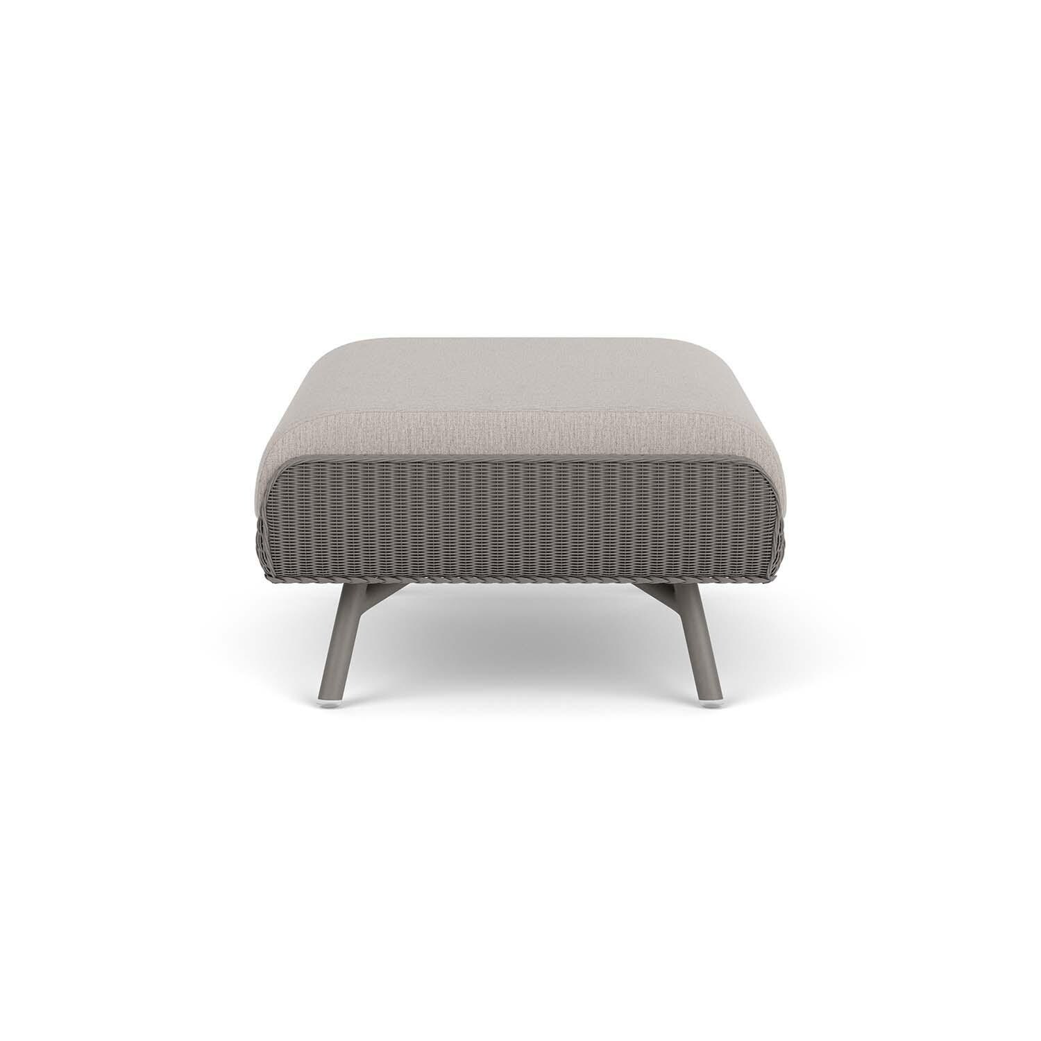 Lloyd Flanders Essence Ottoman W/Remy Cloud Fabric - Pewter Finish - Side thumbnail