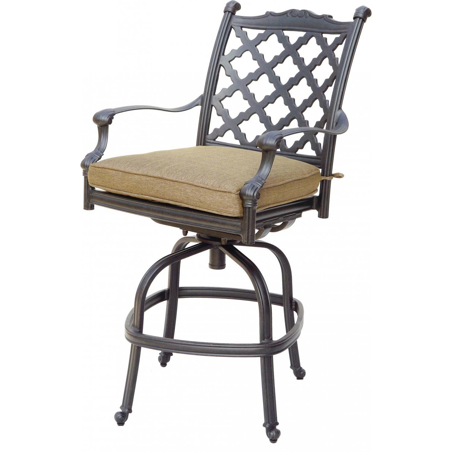 Darlee Camino Real Cast Aluminum Swivel Patio Bar Stool