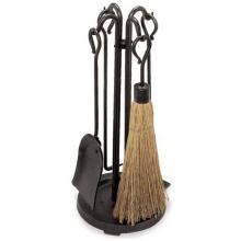 Pilgrim Traditional Raised Hearth Fireplace Tool Set - Vintage Iron image