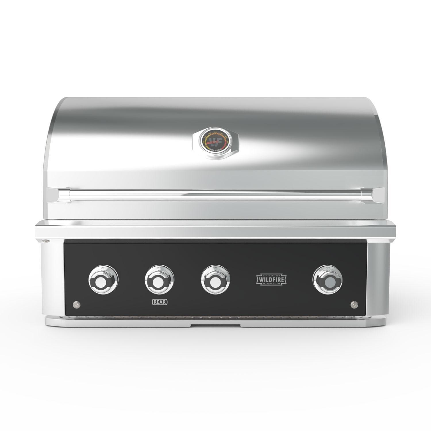 Wildfire WFPRO36G-BSS-NG Ranch PRO 36 Inch Black 304 SS Natural Gas Grill - Display - White Background thumbnail
