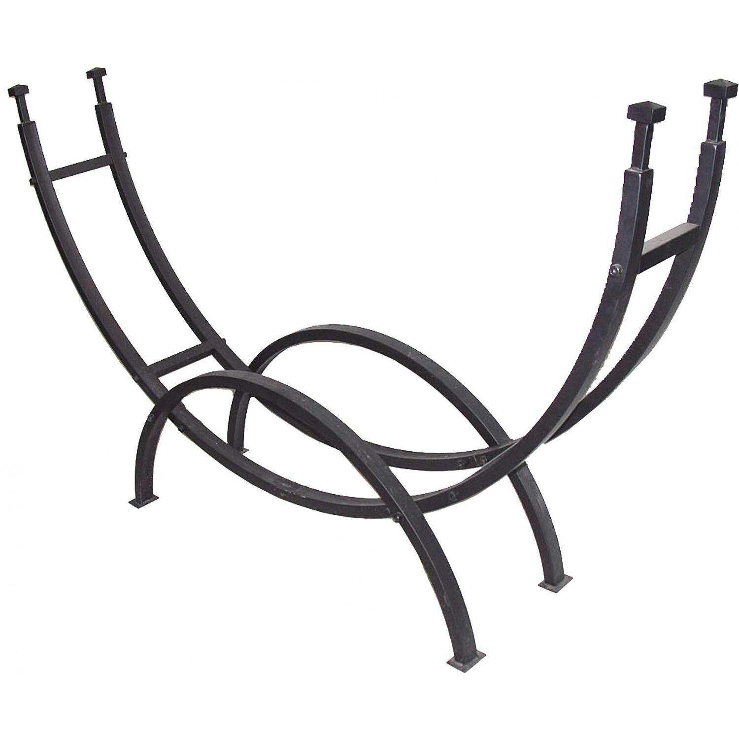 UniFlame 70-Inch Black Contemporary Log Rack - W-1859