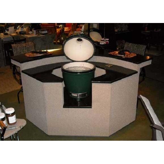 Kahuna Kamado Kradle with OPTIONAL Corian counter top and Granitech base finish
