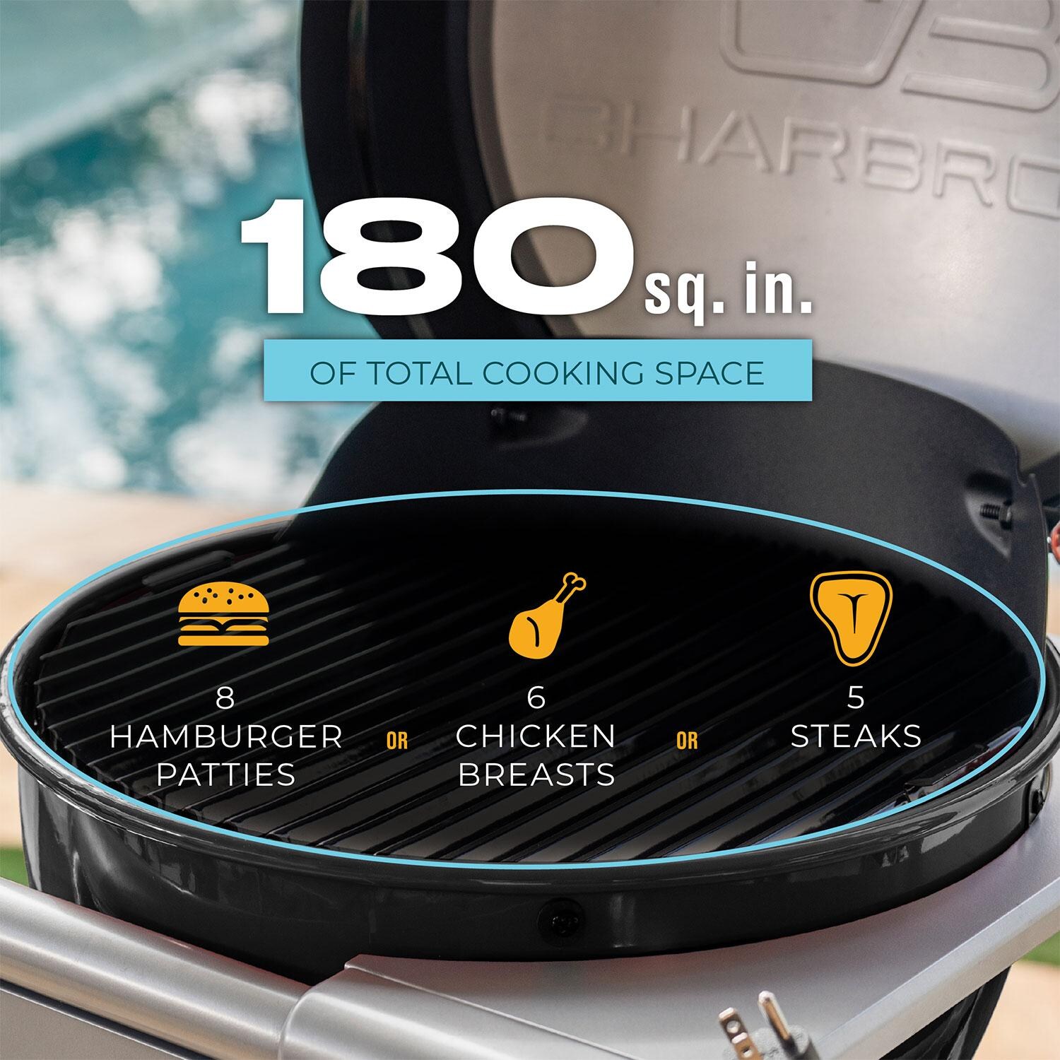 Charbroil 25302149 Bistro Pro 180 Electric Grill - Tabletop Black - Cooking Capacity - Detail thumbnail