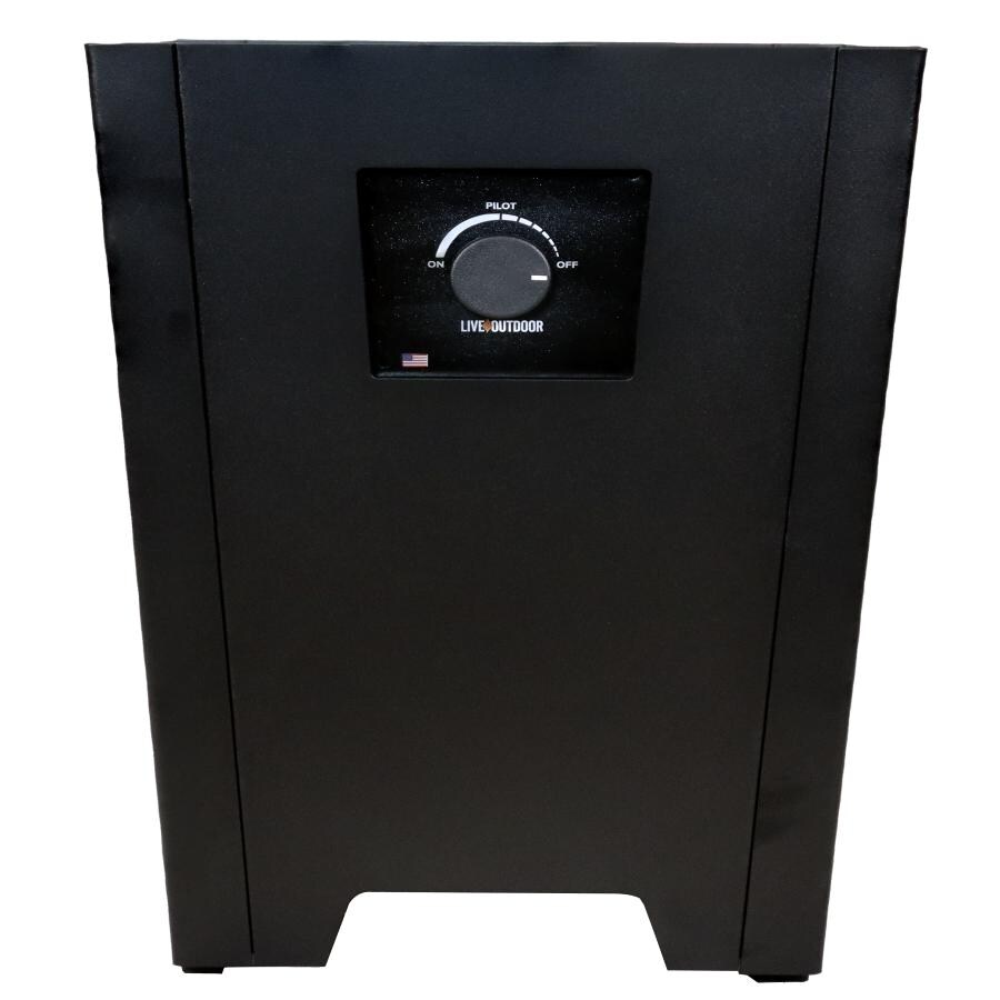 Live Outdoor FS1BLKLP Fire Storm Series 1 12-Inch Powder Coated Steel Propane Portable Fire Pit in Black - Front - Detail thumbnail