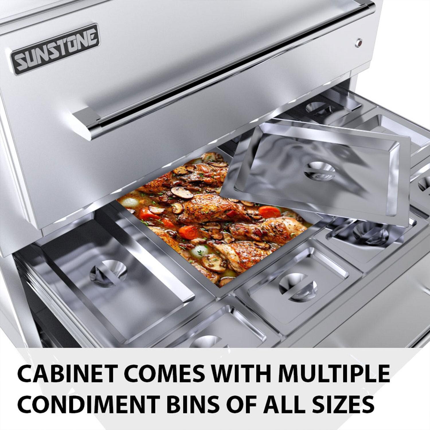Sunstone Grills SAC34SWC 34-in Single Warming Drawer Cabinet - Features - Detail thumbnail