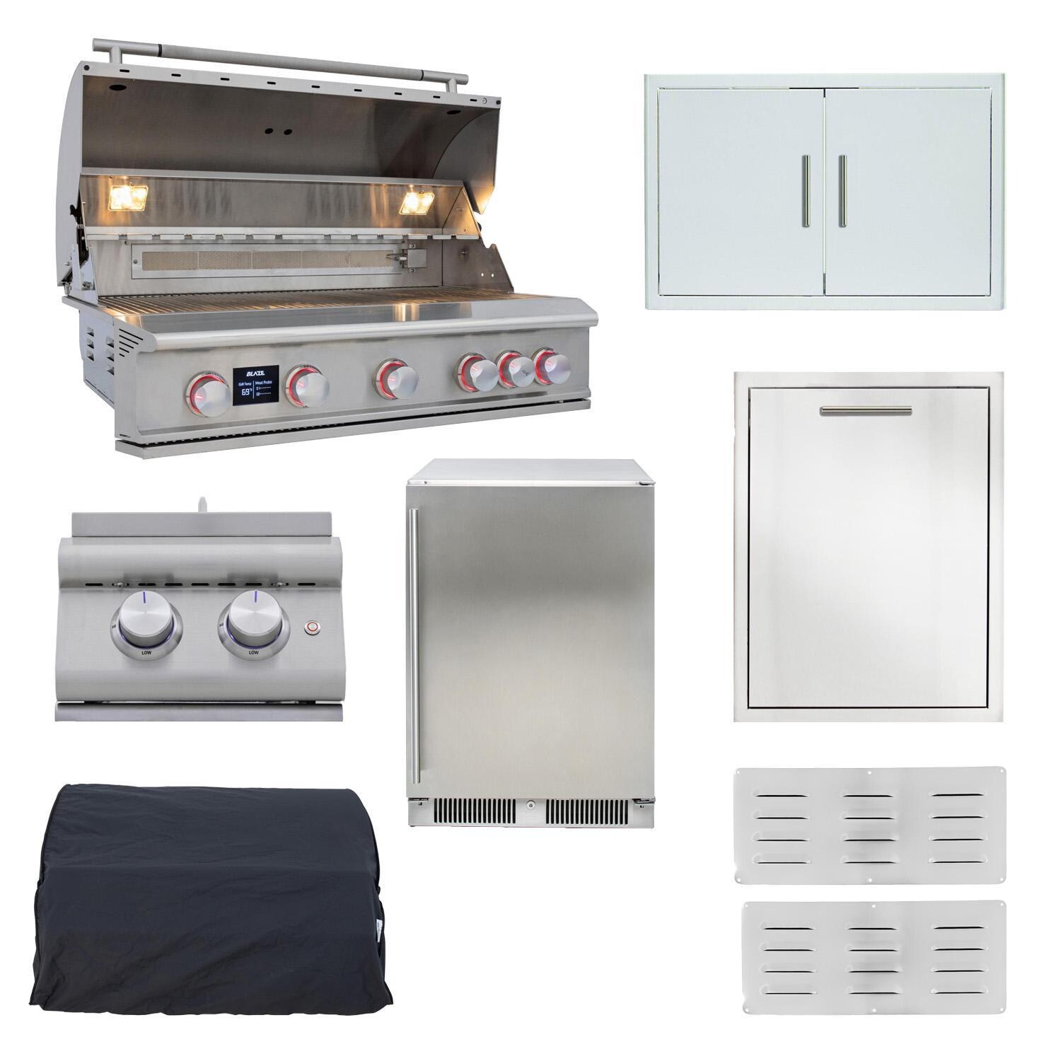 Blaze LTE PRO 8-Piece 40-Inch Natural Gas Outdoor Kitchen Package - White Background thumbnail