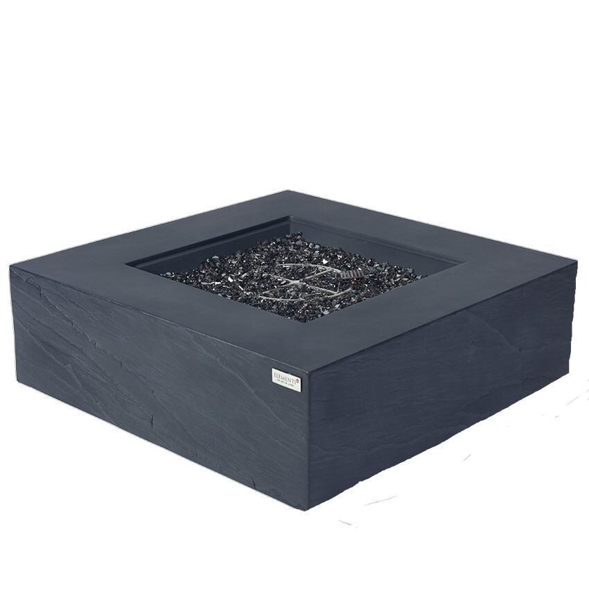 Elementi Roraima OFG411SL-LP 40-Inch Propane Slate Black Fire Pit Table - Table Uncovered And Unlit - White Background thumbnail