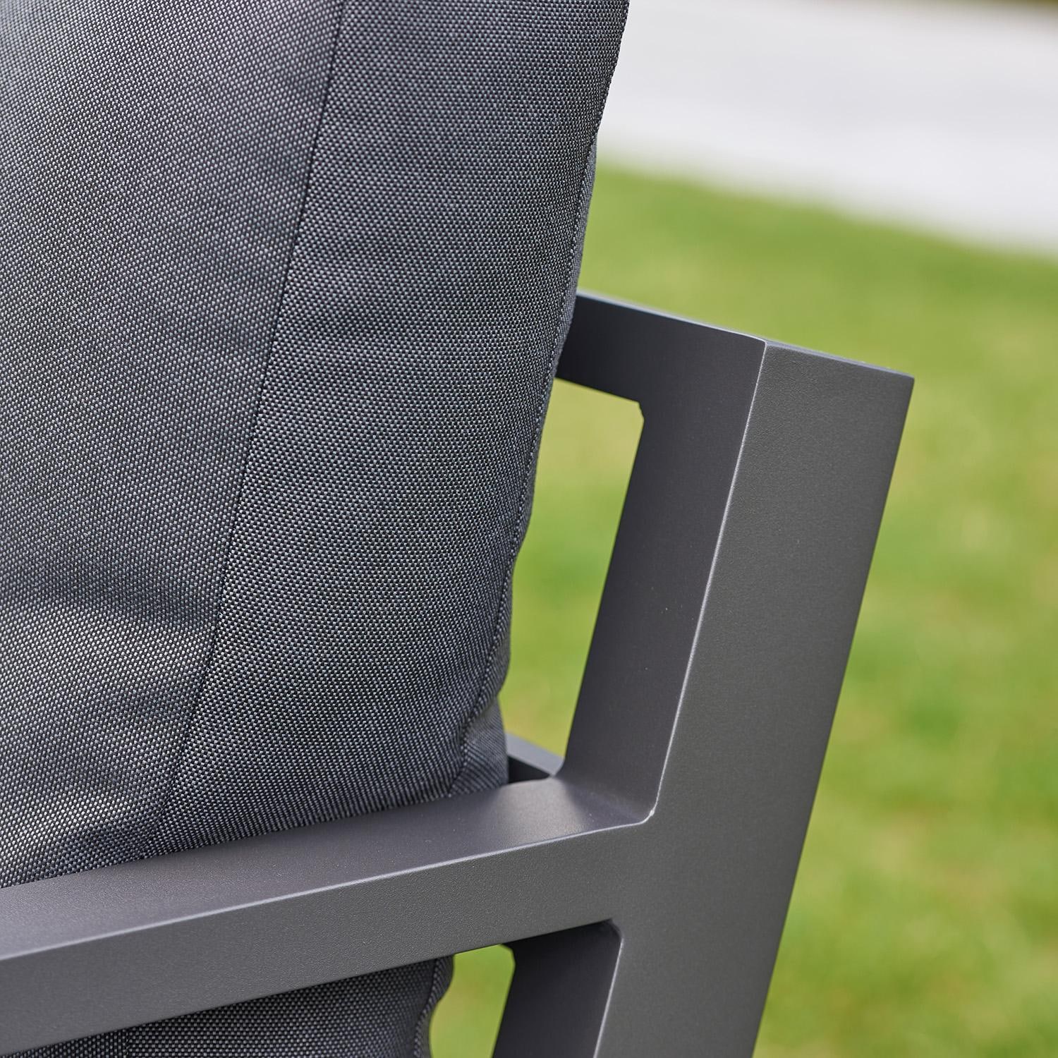 Timber 4 Pc Aluminum Sectional Set in Lava / Natte Charcoal - Frame Detail - Detail thumbnail