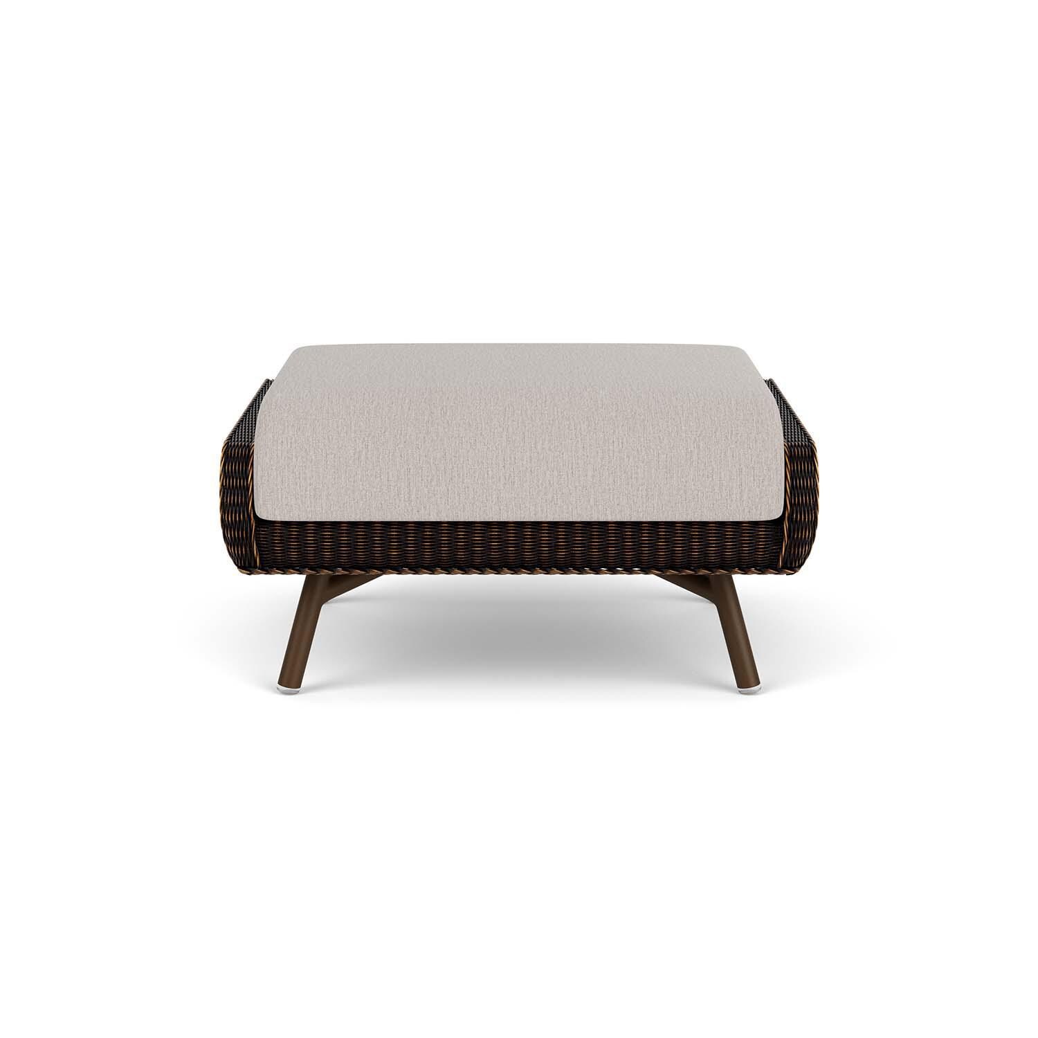 Essence Lloyd Loom Ottoman in Mink/Remy Cloud by Lloyd Flanders