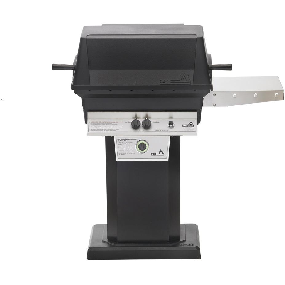 PGS T-Series T30 Commercial Cast Aluminum Freestanding Natural Gas Grill With Timer On Black Patio Base thumbnail