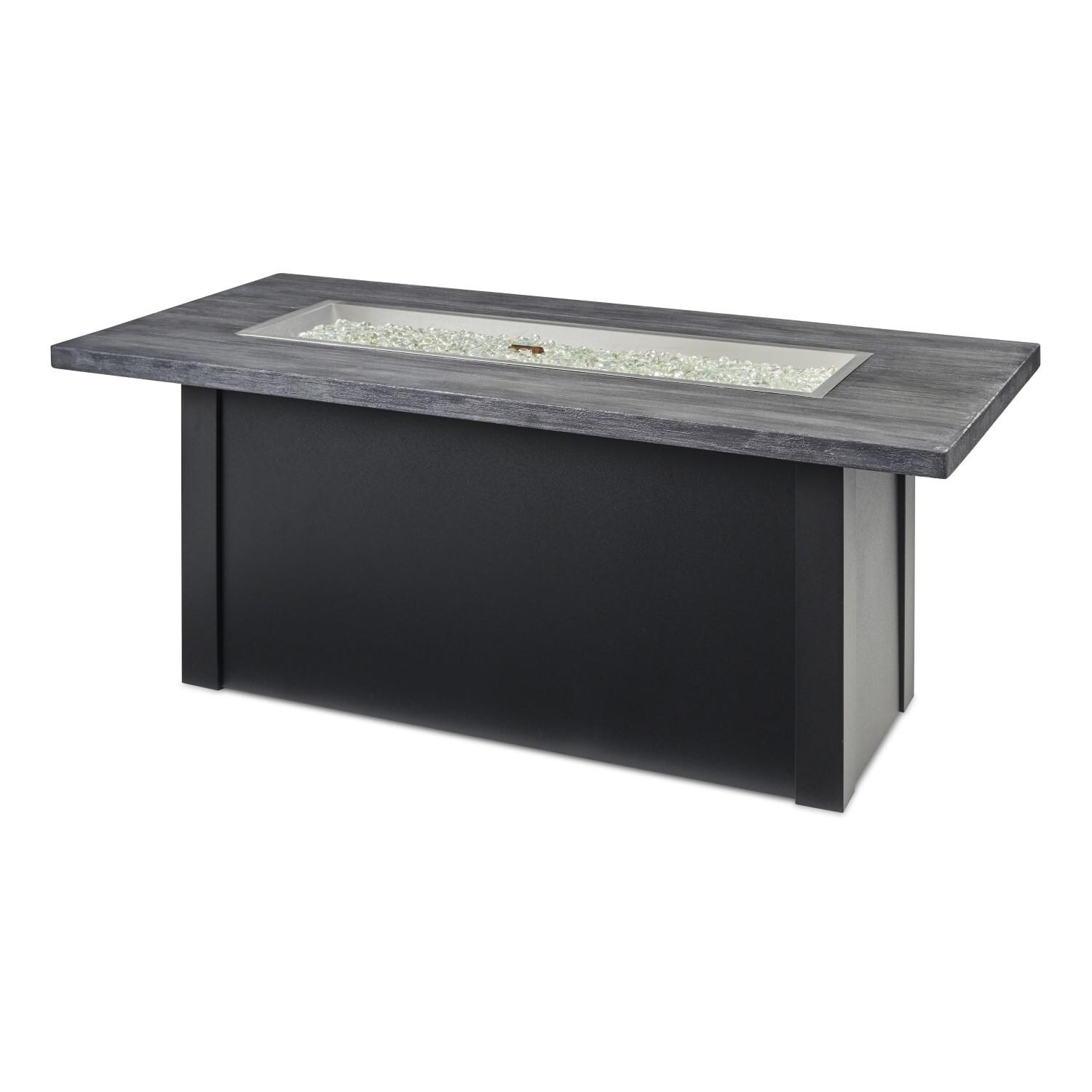 Havenwood 62 Inch Propane Fire Pit Table W/ Carbon Grey Top & Black Base - White Background thumbnail