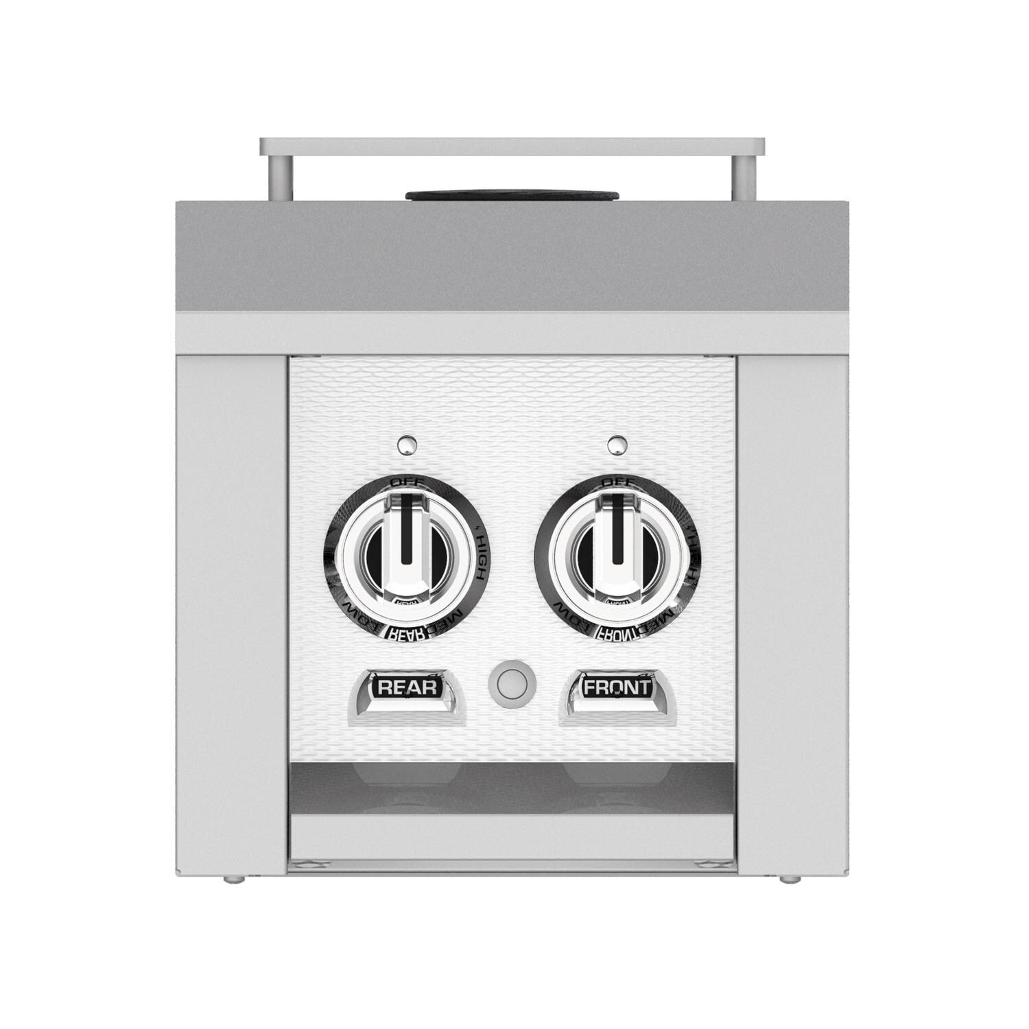 Hestan Built-In/Cart Mounted Natural Gas Double Side Burner - Froth - AGB122-NG-WH