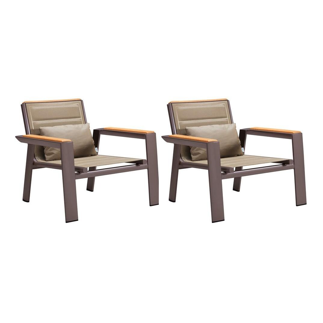 HIGOLD GENEVA Outdoor Lounge Chair - Latte - Set of 2 - White Background thumbnail