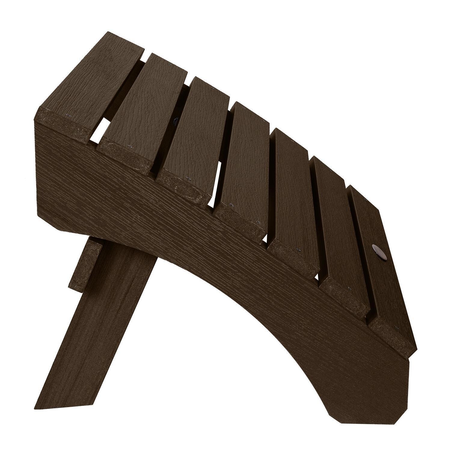 Lakeview Folding Adirondack Ottoman - Weathered Acorn - Side View thumbnail