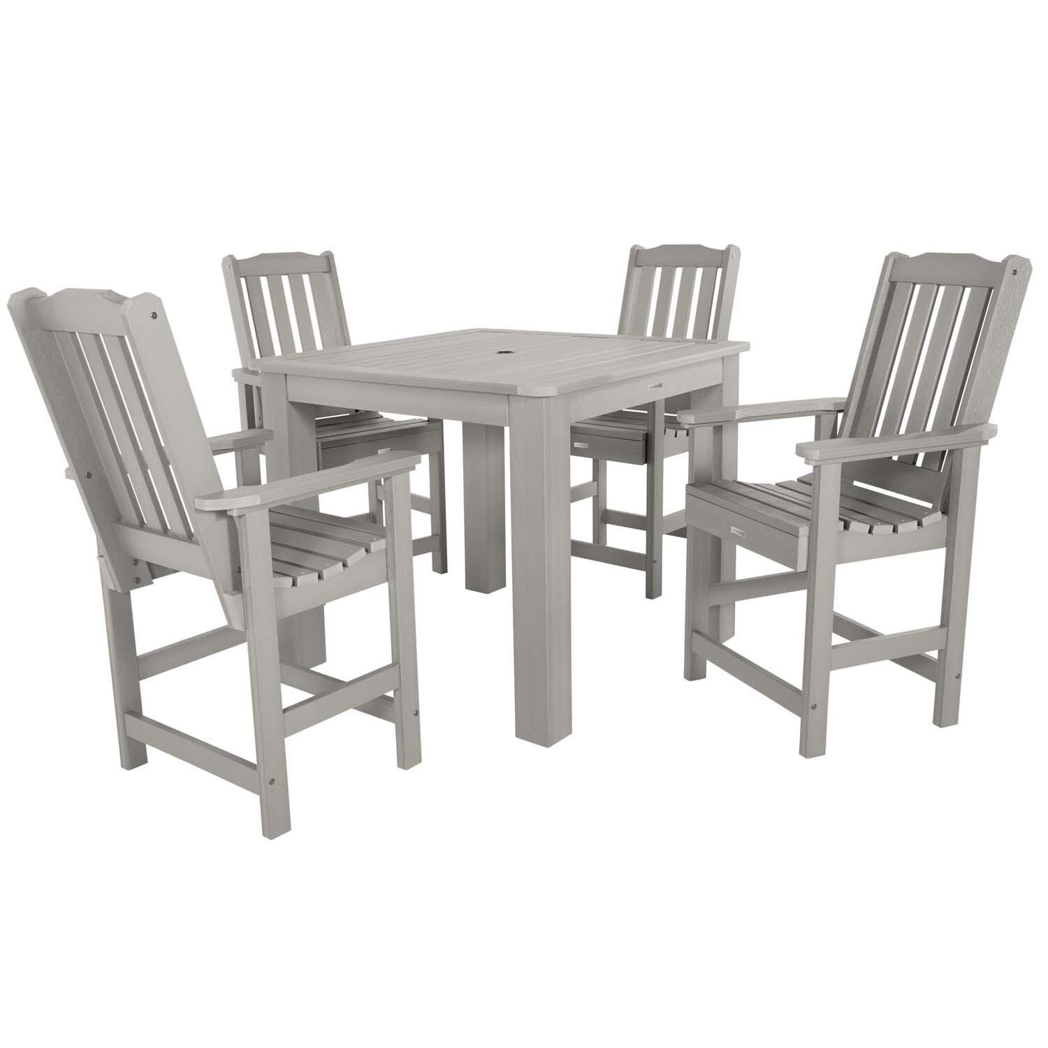 Lakeview Hart Lane 5 Piece Square Counter Height Dining Set - Harbor Gray - White Background thumbnail