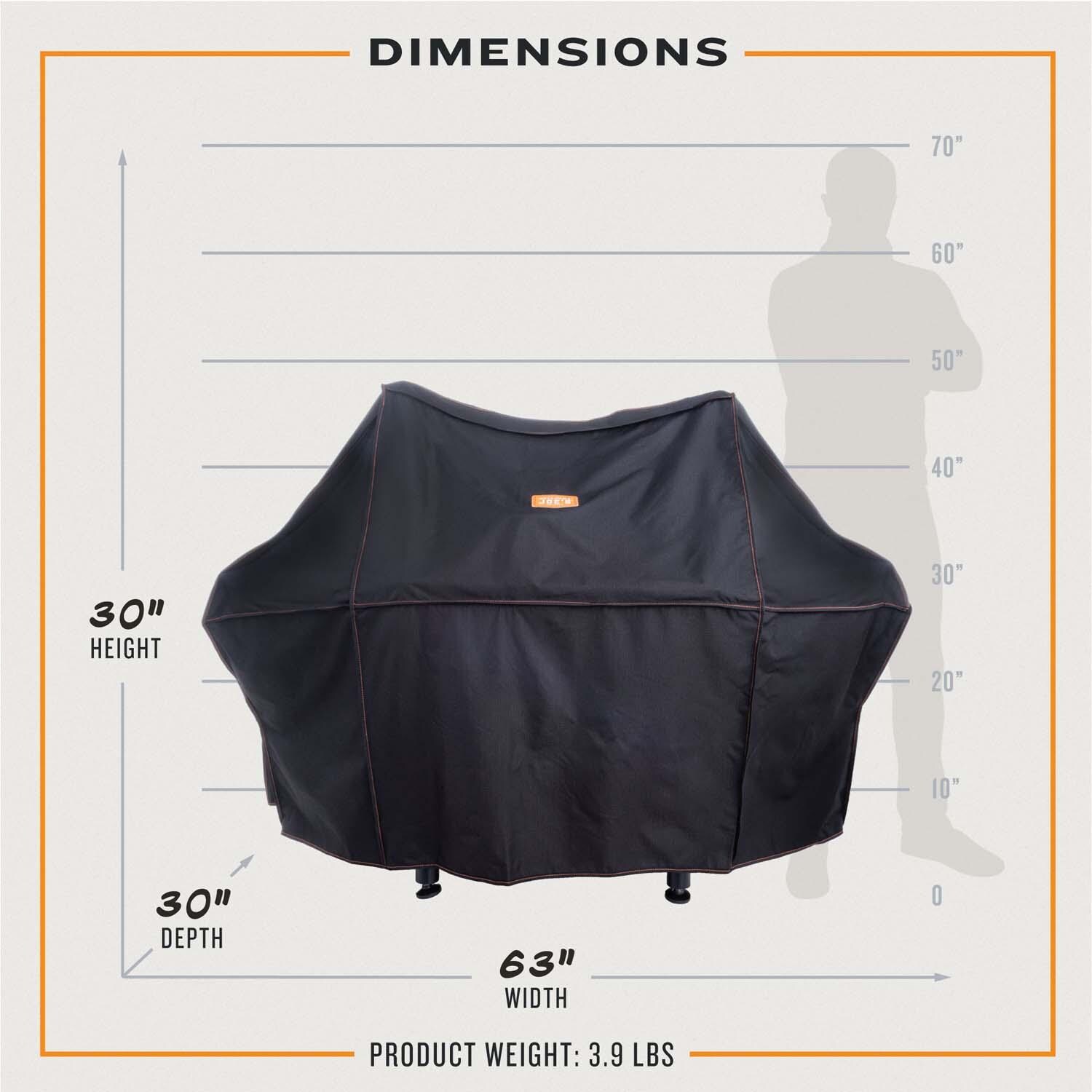 Oklahoma Joe's 6445267P04 Firecraft Series Barrel Cover - Dimensional thumbnail