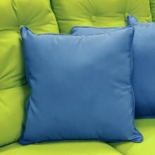 Sunbrella Canvas Capri Throw Pillow W/ Piping By Jordan Manufacturing - 18 X 18 image