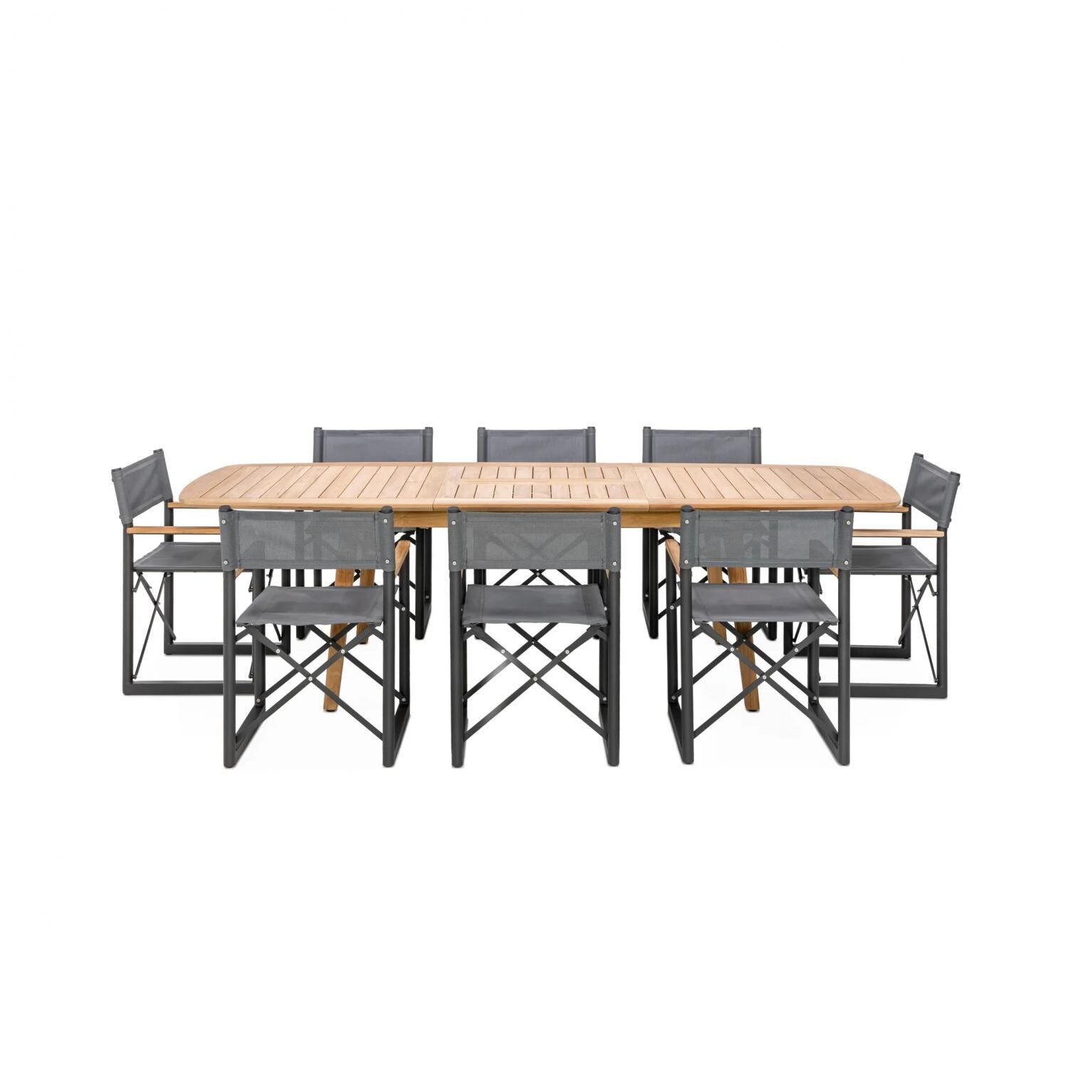 Teak + Table Barbados/Cayman Expansion 9 Piece Dining Set - White Background thumbnail