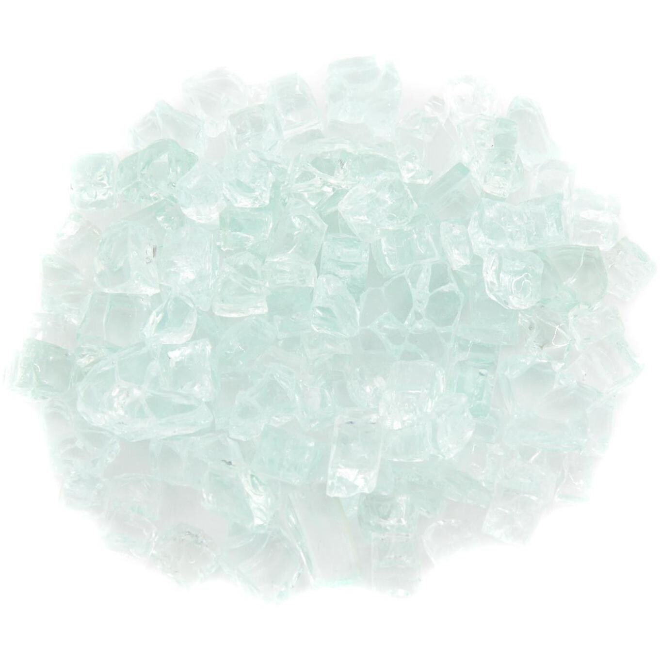 Lakeview Outdoor Designs 1/2-Inch Ice Clear Non-Reflective Fire Glass - 1 Pound - Top View thumbnail