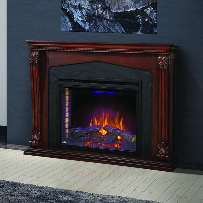 Napoleon Monroe 33-Inch Electric Fireplace - Burnished Walnut - Lifestyle thumbnail