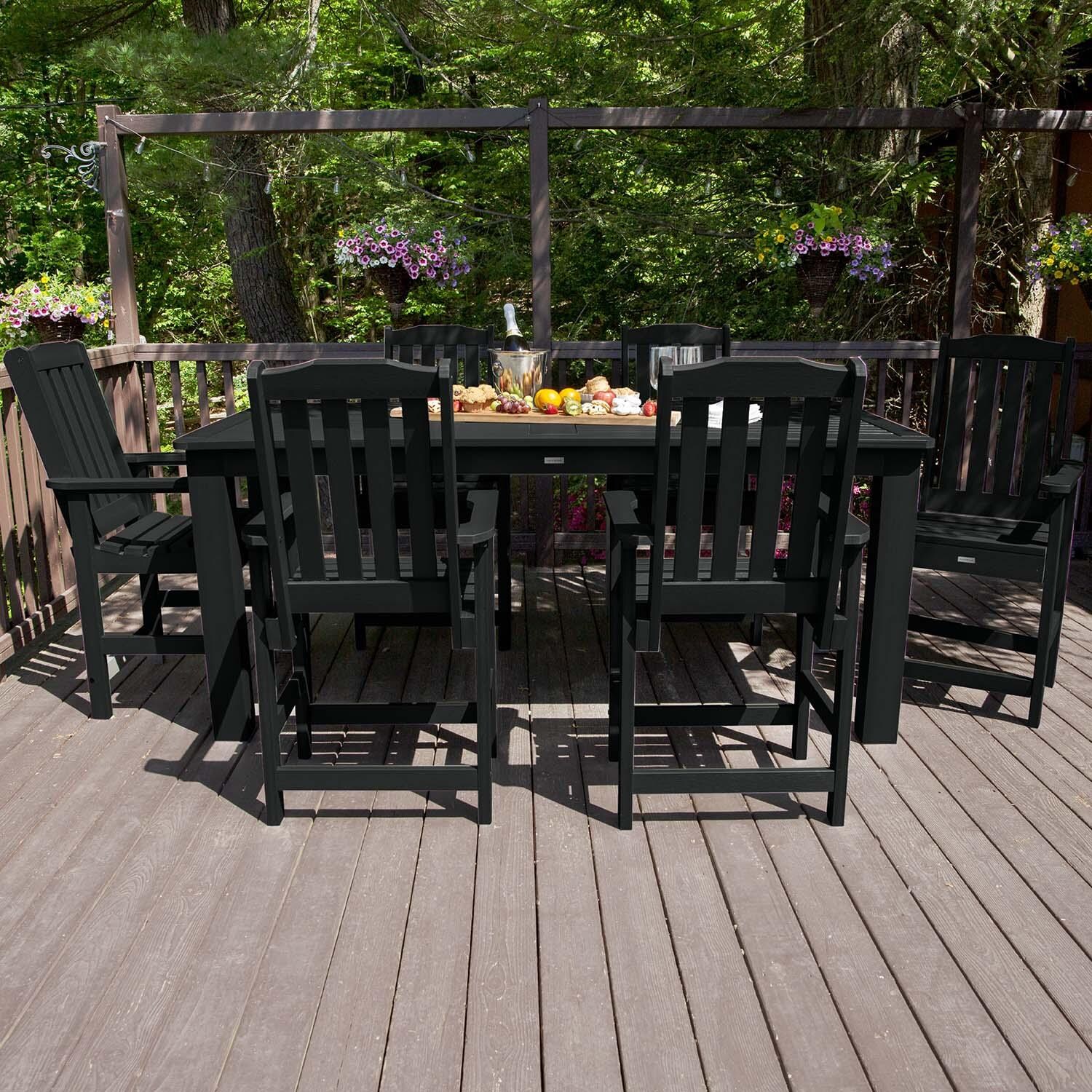 Hart Lane 7 Pc Recycled Plastic Counter Height Dining Set In Black by Lakeview - Lifestyle thumbnail
