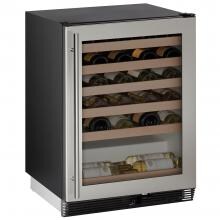 U-Line 1000 Series 24-Inch 48 Bottle Built-In Wine Captain With Analog Controls - Stainless Steel - U-1024WCS-00B image
