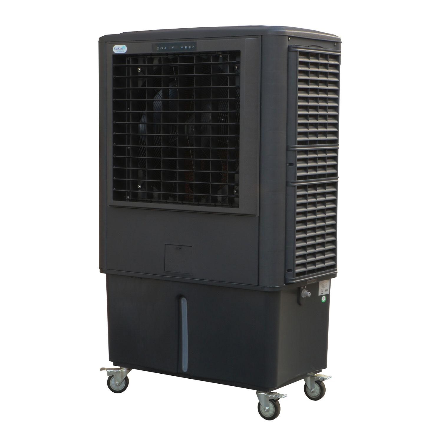 Cajun Kooling CK22000 Portable Air Cooler 3000 Sq Ft 22000 CFM w/ Remote Control - Angled - White Background thumbnail