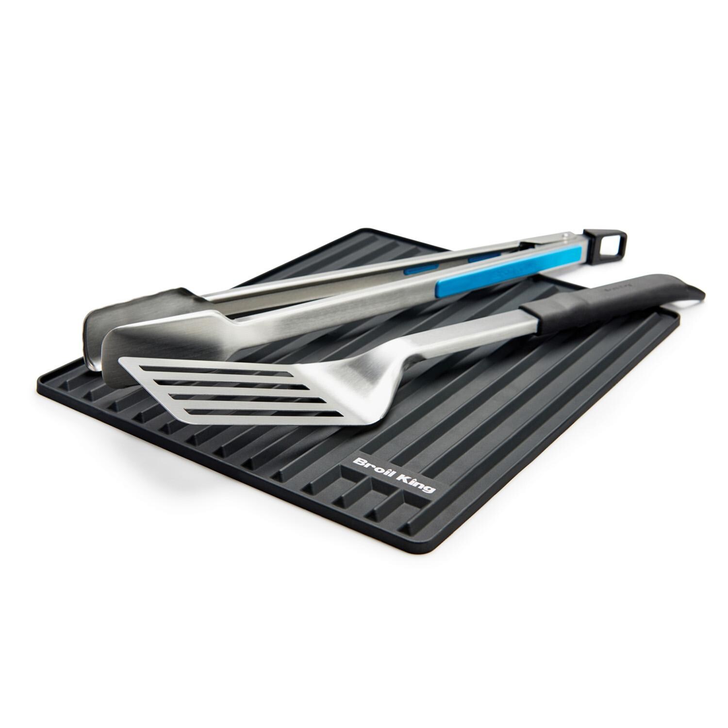 Broil King Silicone Side Shelf Mat - 60009 - With Tools - White Background thumbnail