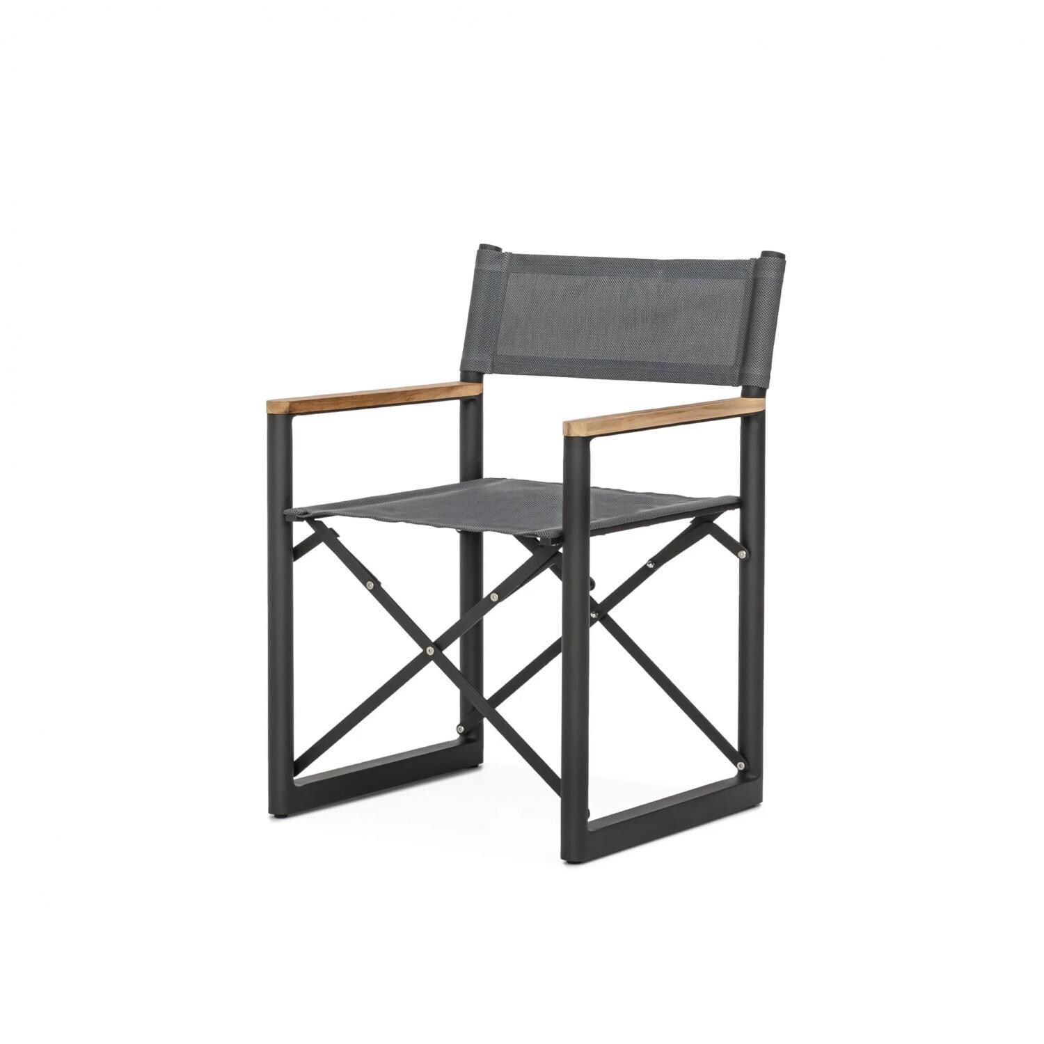 Teak + Table Barbados Director Chair in Asteroid - White Background thumbnail
