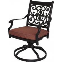 Darlee St. Cruz Cast Aluminum Patio Swivel Rocker Dining Chair