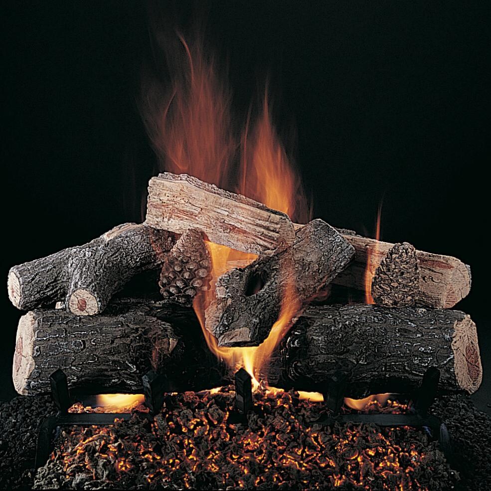 Rasmussen 20-Inch Evening LoneStar Gas Log Set With Vented Propane Flaming Ember Burner - Manual Safety Pilot thumbnail