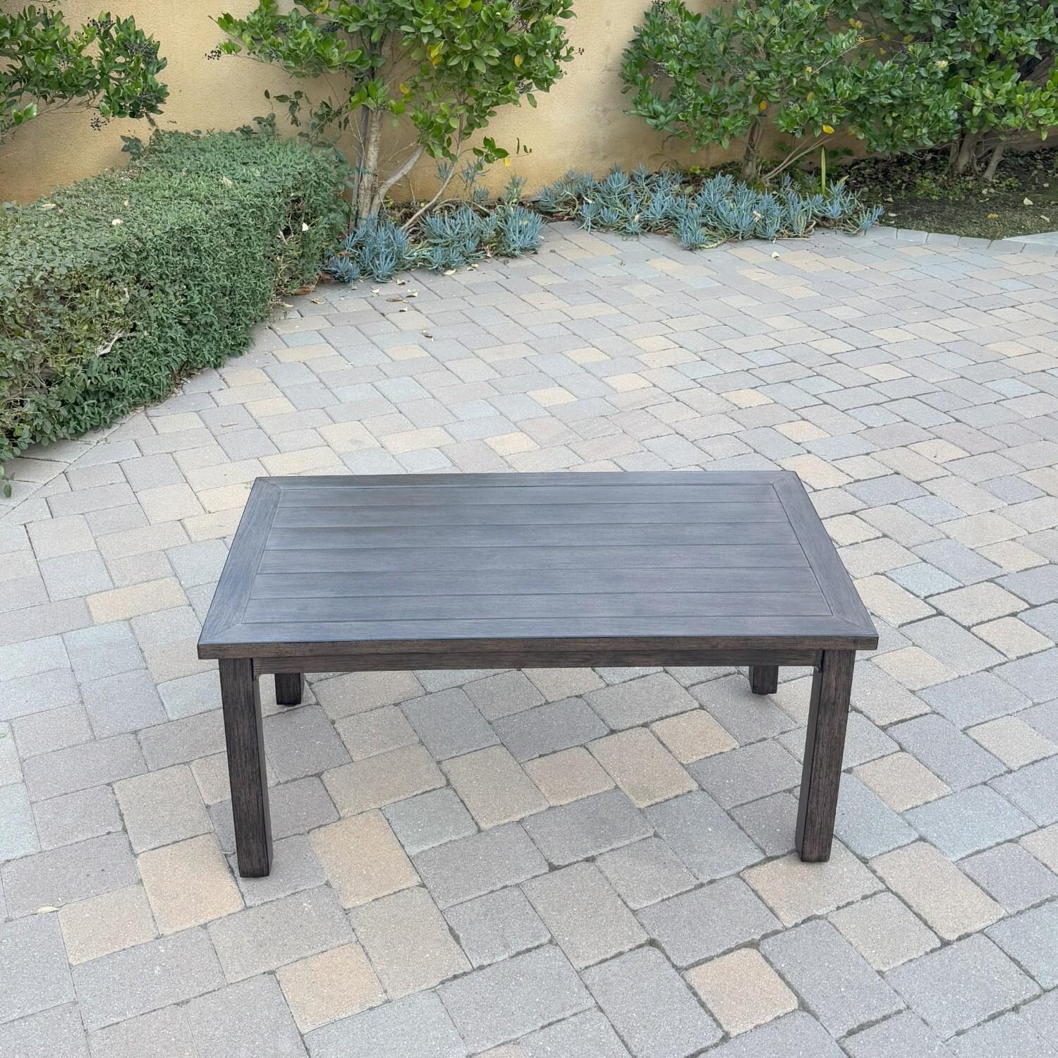 Atlantis 41 7/10-in Walnut Aluminum Coffee Table by Darlee