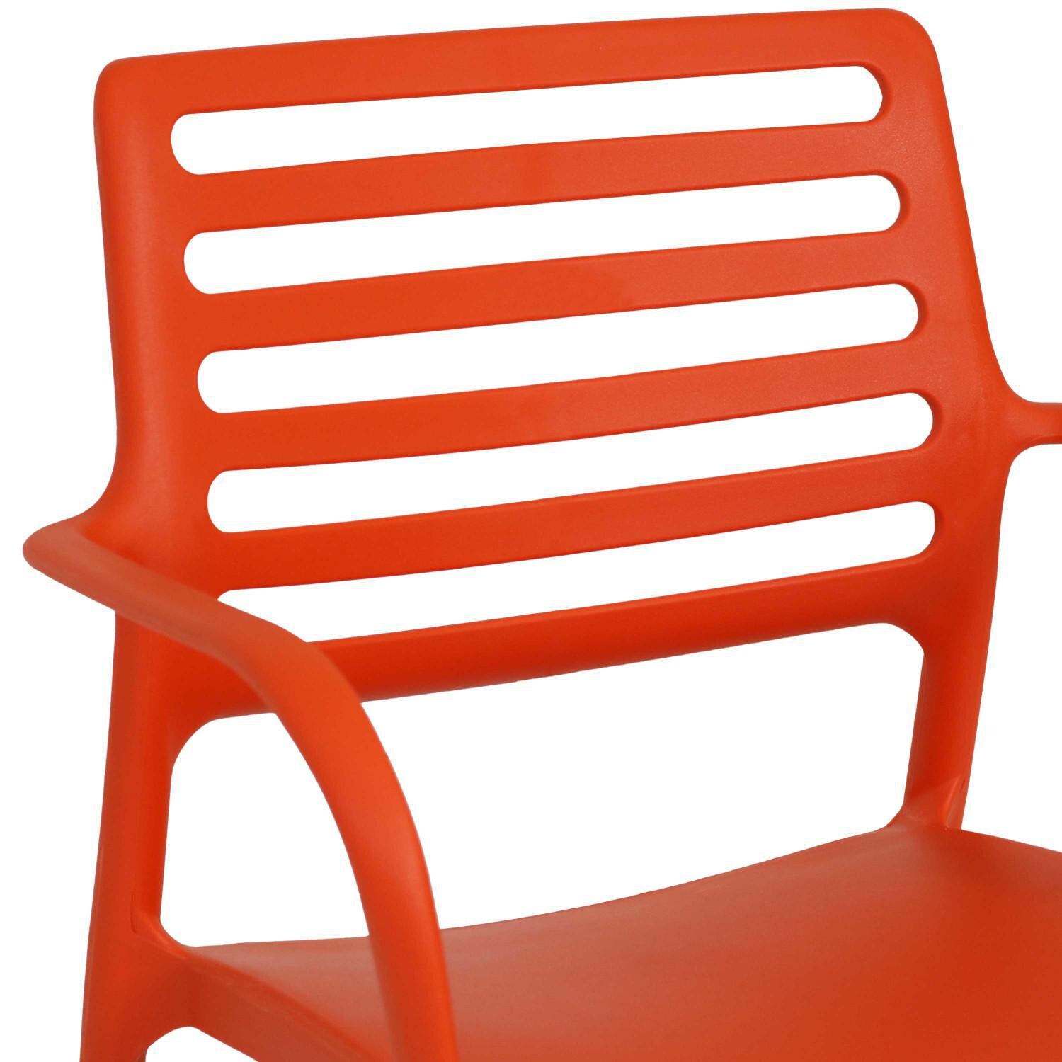 Ultimate Patio Plastic Stacking Patio Armchair - Chair Back thumbnail