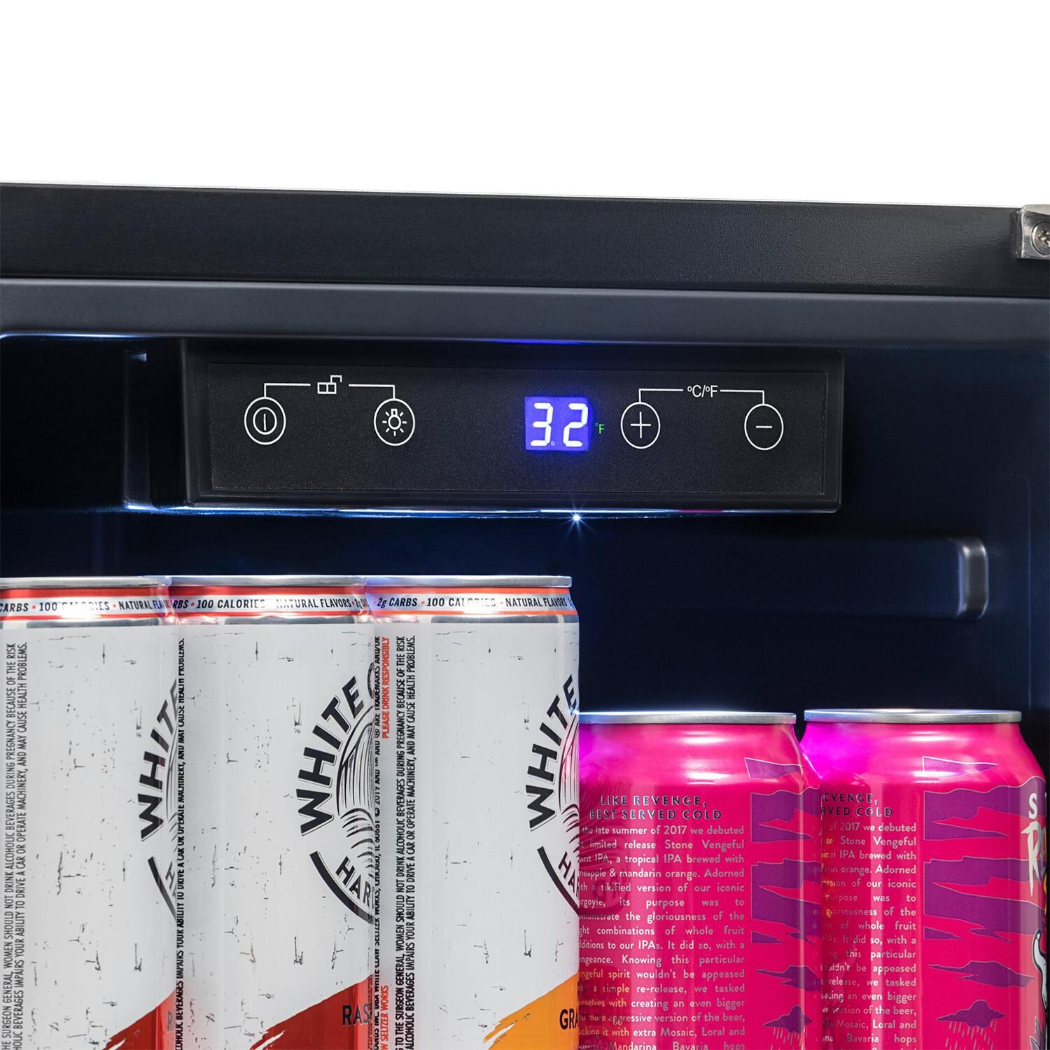 Newair NOF090SS00 15-Inch Built-in 90 Can Outdoor Beverage Fridge - Digital Controls thumbnail
