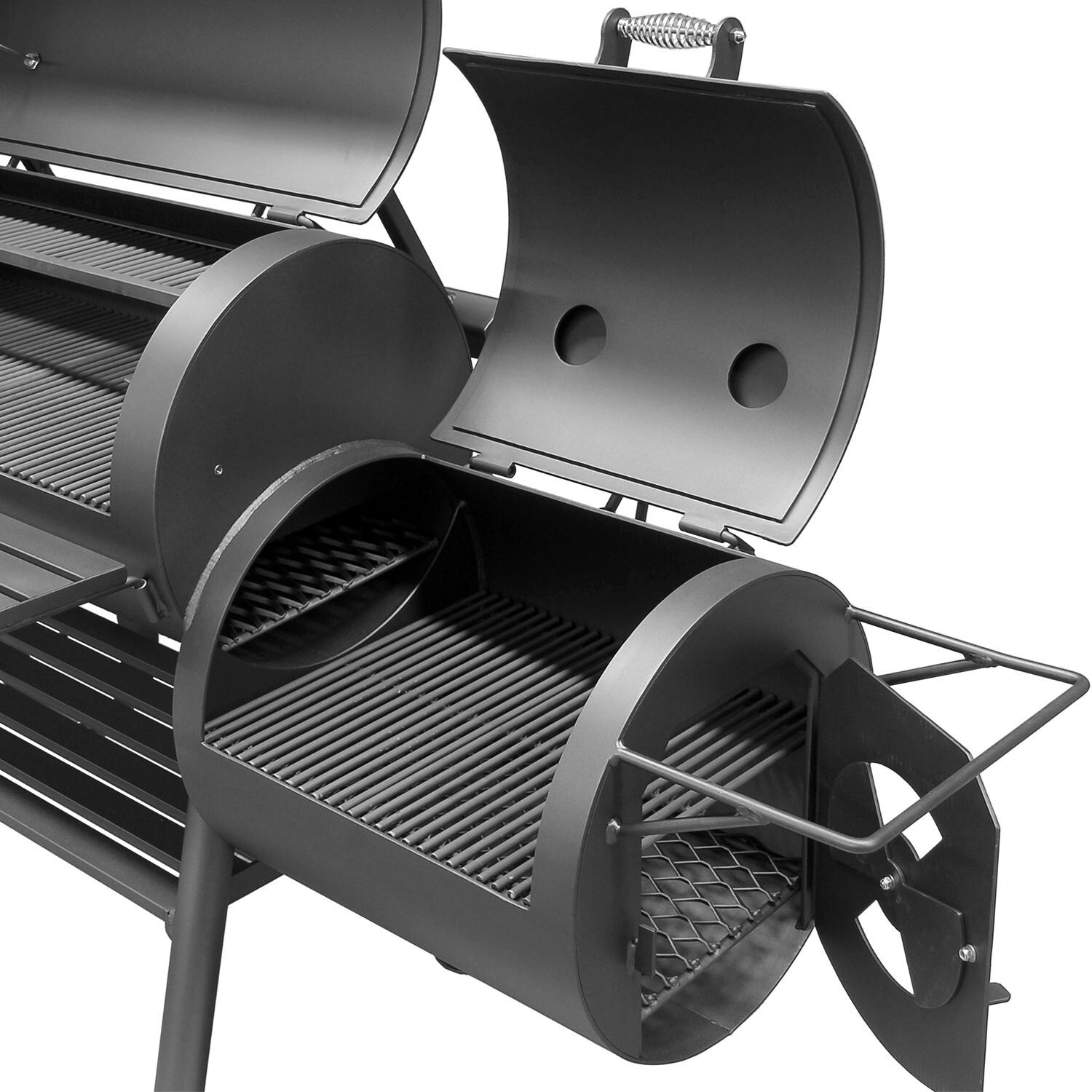 2075 - BBQ Pit Boys Big Ben Offset Charcoal Smoker - Smoker Box Interior Close-Up thumbnail