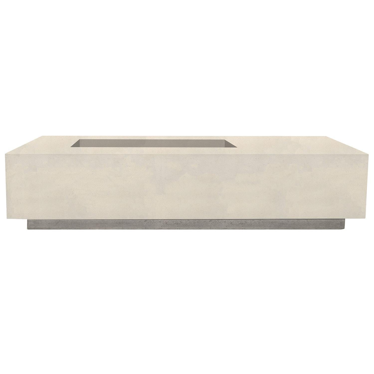 Tavola 5 80-in Rectangular GFRC Natural Gas Fire Pit Table in Coastal by Prism Hardscapes