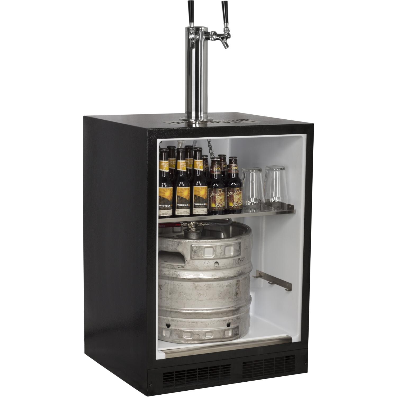 Marvel - ML24BNS2RB - Right Hinge Built-In Dual Tap Beer Dispenser - Black - Storage Versatility thumbnail