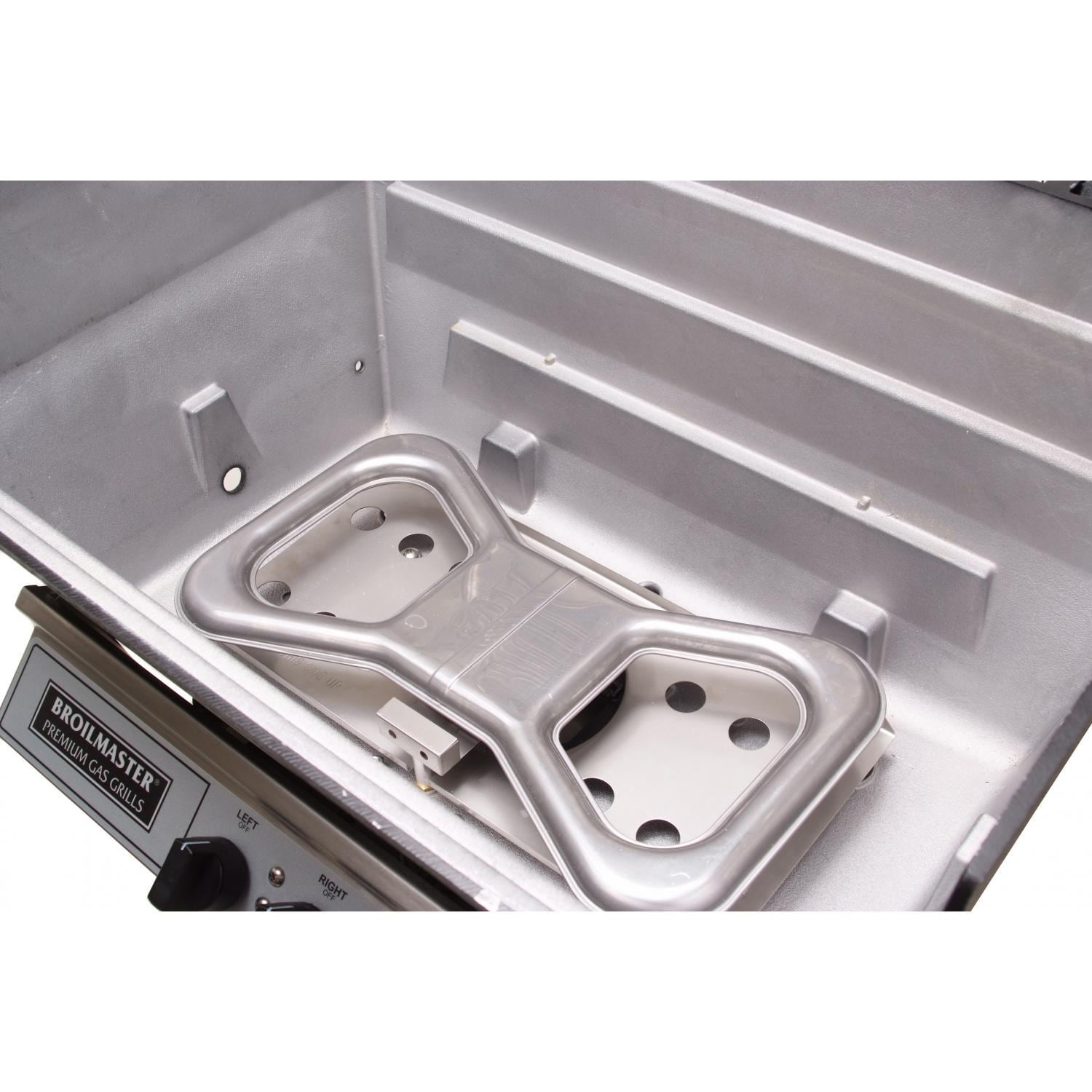Broilmaster P4-XFN Premium Gas Grill On Black Cart - 45,000 BTU Stainless Steel Bowtie Burner - Detail thumbnail